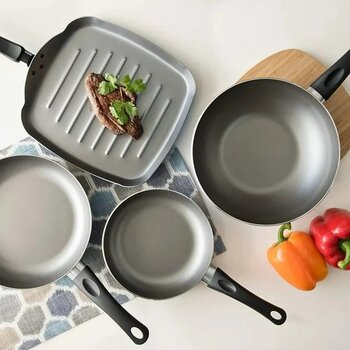 Batería De Cocina Cinsa Balance De Aluminio De 14 Piezas