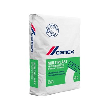 Cemento Multiplast Monterrey 40 kg blanco