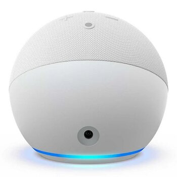 Bocina Inteligente Echo Dot con Reloj 5ta Gen Blanco