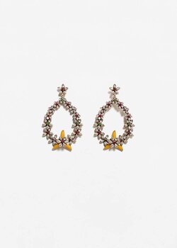 Pendientes colgantes flores
