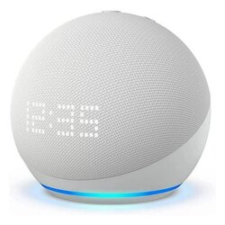 Bocina Inteligente Echo Dot con Reloj 5ta Gen Blanco