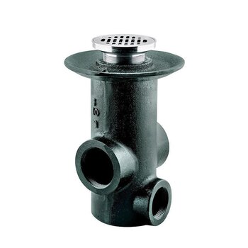 Coladera Alta Tres Bocas Helvex Rejilla Redonda 28