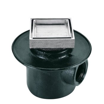 Coladera Lisa Cuadrada Una Boca 282-35-CHLI